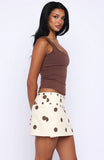 Dazzle Darling Mini Skirt Cream Chocolate Polka Dot