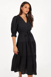 Moscow Midi Dress Black Polka Dot