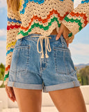 Tarelle Stretch High Rise Cuffed Shorts