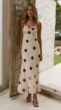 Jianna Maxi Dress Cream Black Polka Dot