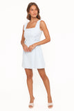 Davida Mini Dress Pale Blue Broderie