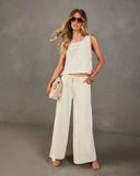 Darling Edge Knit Contrast Trim Top