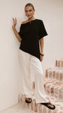 Cascadia Off Shoulder T Shirt Black