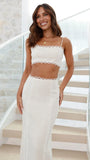 Sidney Top and Skirt Set Beige