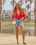 Caylen Pocketed Button Down Top