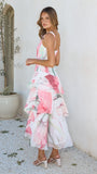 Reina Tiered Maxi Dress Pink Floral