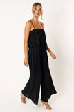 Jillian Plisse Jumpsuit Black
