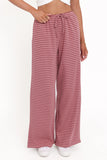 Wilda Knit Pant Pink Red Stripe