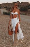 I Know Its Hard Maxi Skirt White