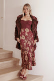 Shakira Midi Dress Bronzed Merlot