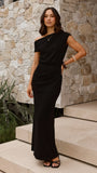 Helana Off Shoulder Maxi Dress Black