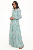Bernice Maxi Dress Blue Floral