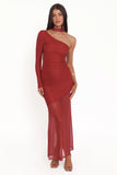 Hollie Mesh Skirt Set Red Polka Dot