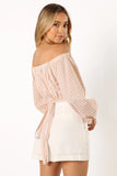 Emilia Wrap Top Beige Ivory