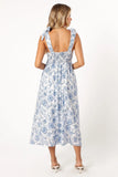 Janie Midi Dress Blue Floral