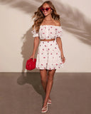 Celinea Cherry Print Mini Skirt