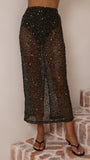 Verlo Sequins Maxi Skirt Black