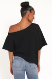 Ardena Boucle Knit Top Black
