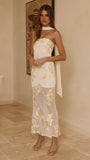 Veya Strapless Maxi Dress Yellow