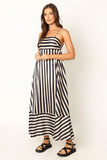 Brea Maxi Dress Black Stripe