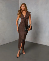 Twilight Plunge Maxi Dress