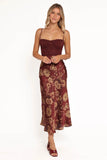 Shakira Midi Dress Bronzed Merlot
