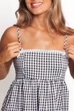 Isadora Top Black Gingham