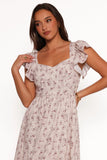 Myles Maxi Dress Beige Floral