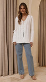 Georgia Knit Top White