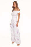 Adams Fitted Pant Purple Floral