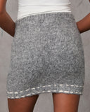 Posy Front Pocket Contrast Stitch Mini Skirt