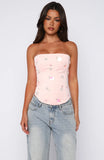 Summer Love Strapless Bustier Baby Pink