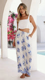Addie Pants Blue Stamps