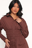 Wallace Mini Dress Chocolate