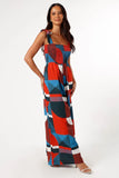 Wrenley Jumpsuit Blue Geo