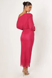 Loeve Long Sleeve Midi Dress Pink