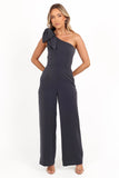 Scarlett One Shoulder Jumpsuit Steel Grey
