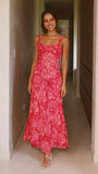 Margo Midi Dress Pink Floral