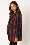 Vivienne Plaid Blazer Red Navy Multi