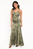 Fia Midi Dress Green Floral