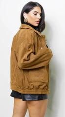 Rouxen Faux Suede Jacket Camel