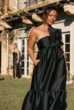 Betina Bow Front Maxi Dress Black