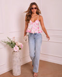Orchid Whispers Floral Crop Top