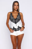 Be My Reason Lace Cami Top Cream Black