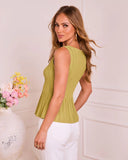 Refined Allure Pleated Peplum Top
