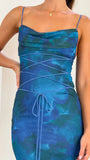 Hanne Maxi Dress Blue Print