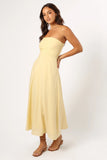 Kenna Strapless Maxi Dress Butter Yellow