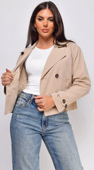 Iana Cropped Trench Jacket Beige