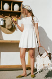 Emari Puff Sleeve Mini Dress White