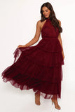 Frances Halterneck Maxi Dress Wine